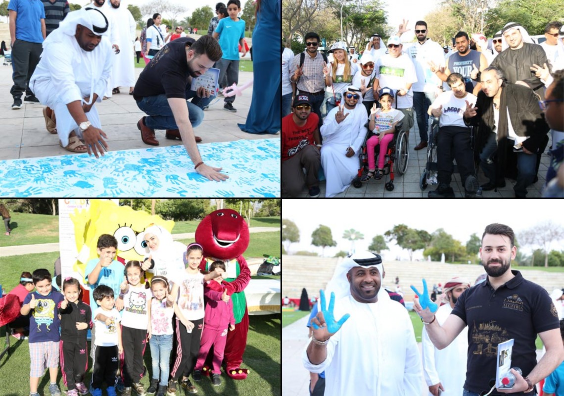 مشاركة الكيدرا للتصميم الداخلي بمسيرة الإمارات لدعم مرض التوحد