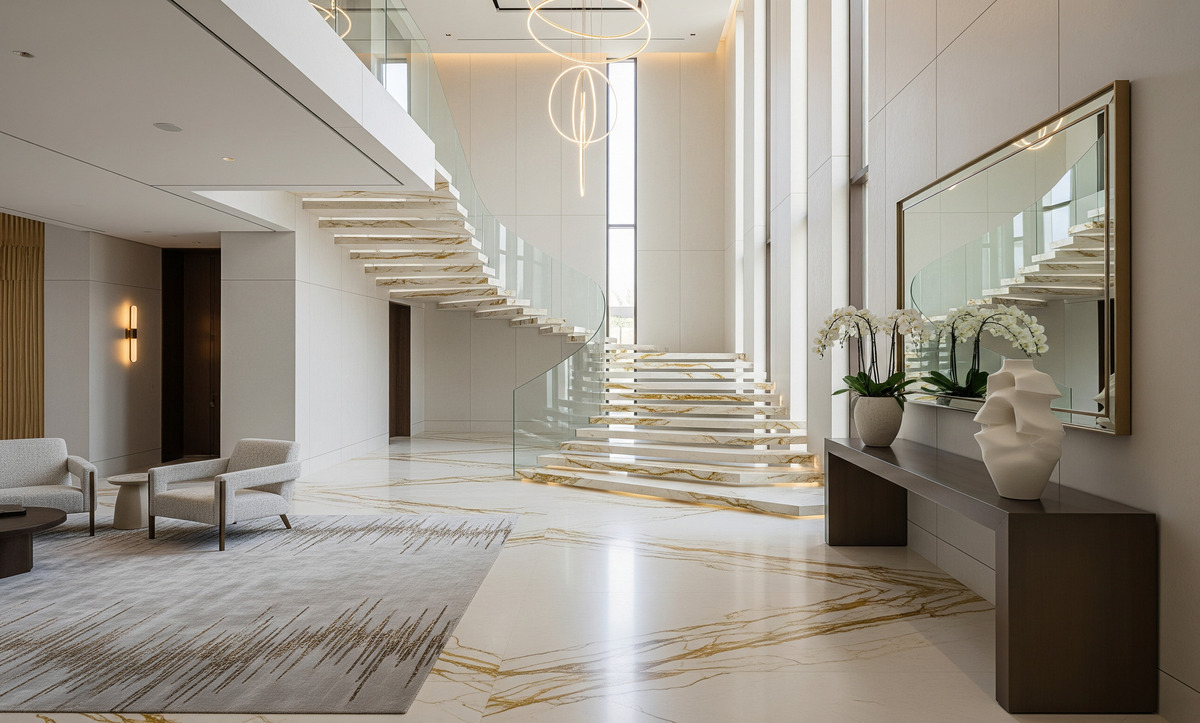 Geniş villa giriş fikirleri