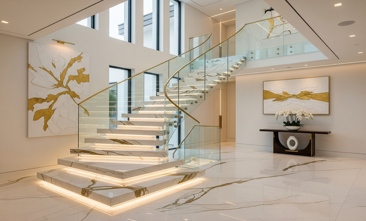 Villa giriş aydınlatması