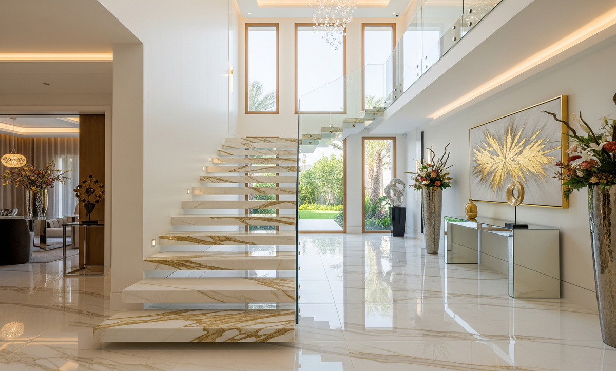 Klasik villa giriş dekoru