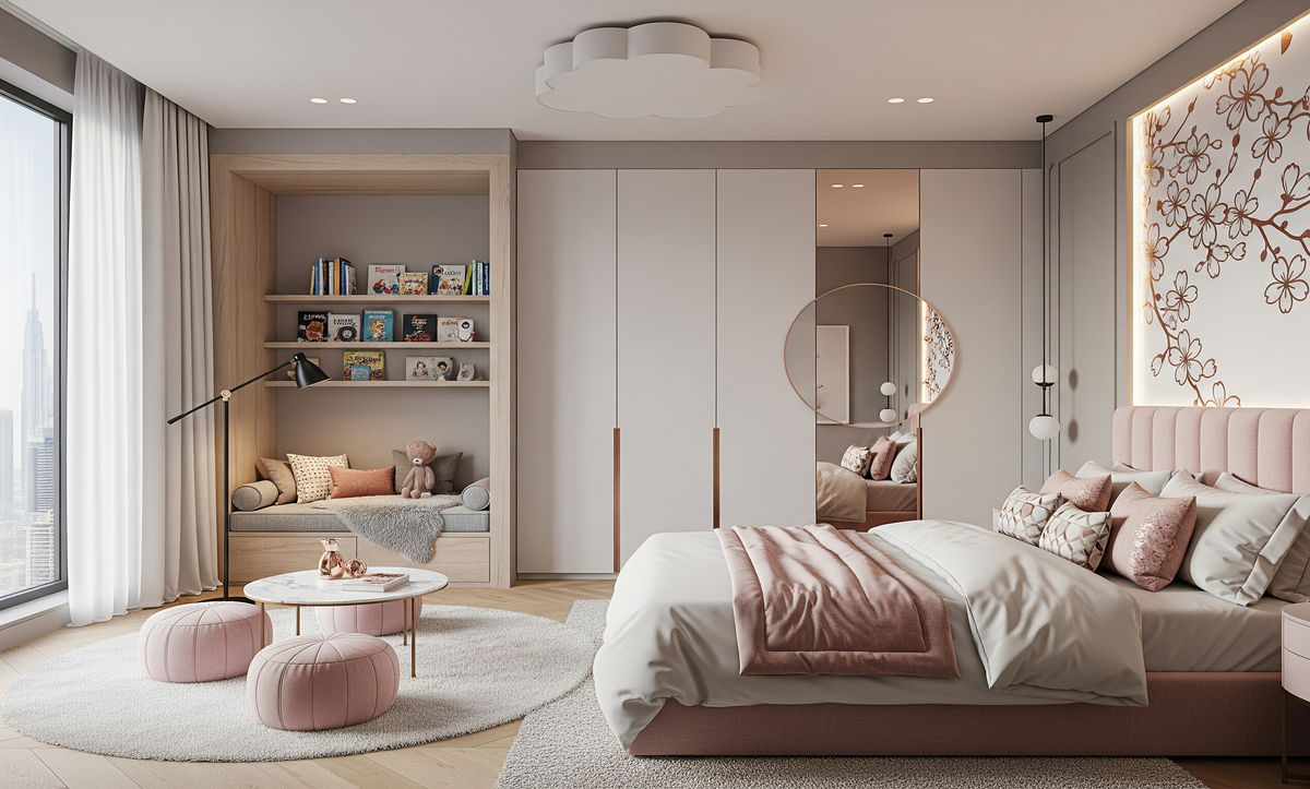 تصميم غرفة نوم لأربعة أطفال