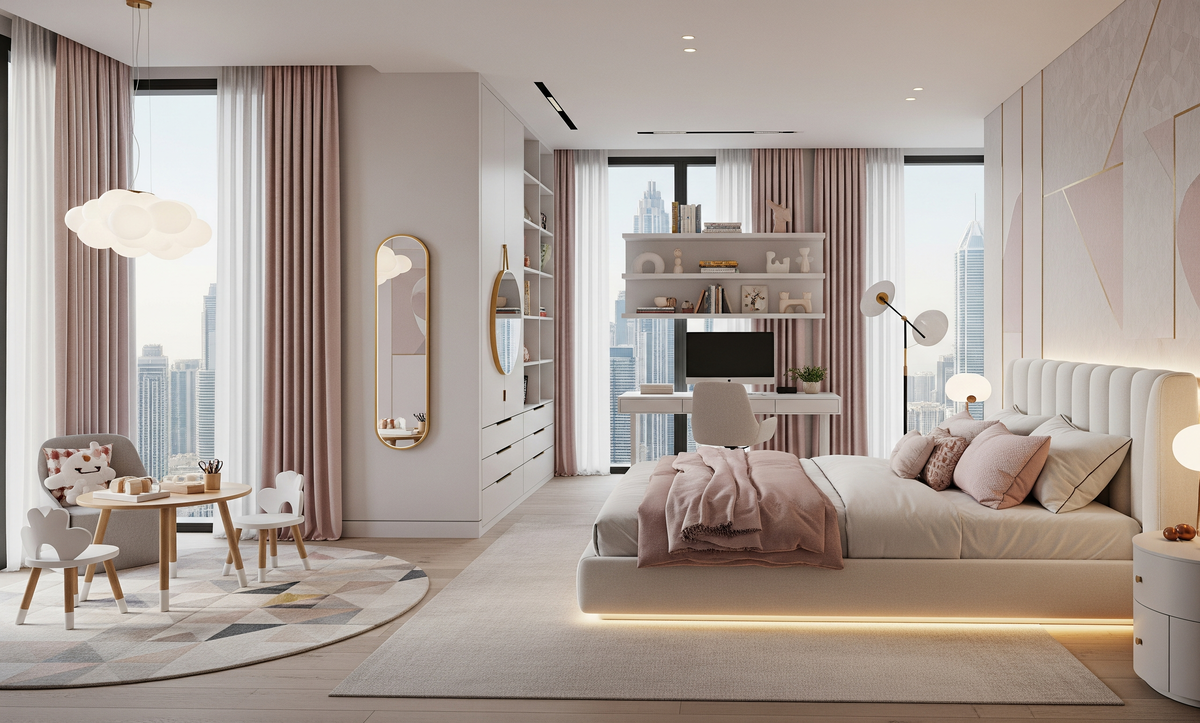 تصميم خزانة غرفة نوم الاطفال