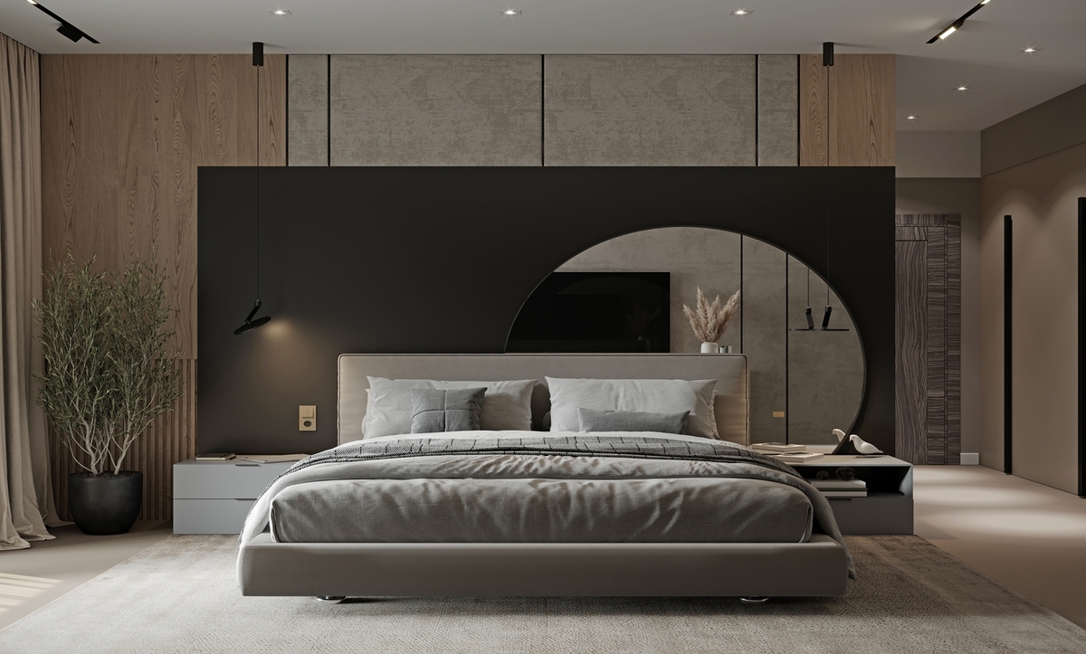 lüks yatak odası iç mekanı