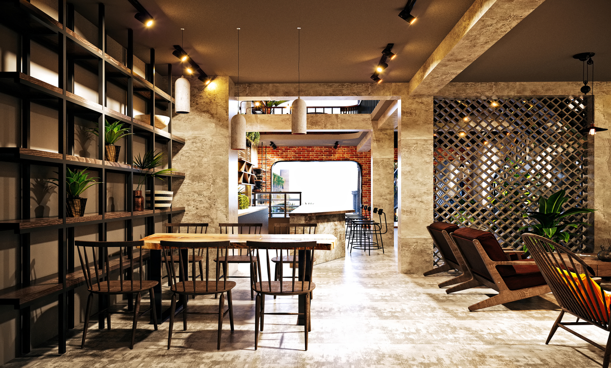 biyofilik kafe tasarımı