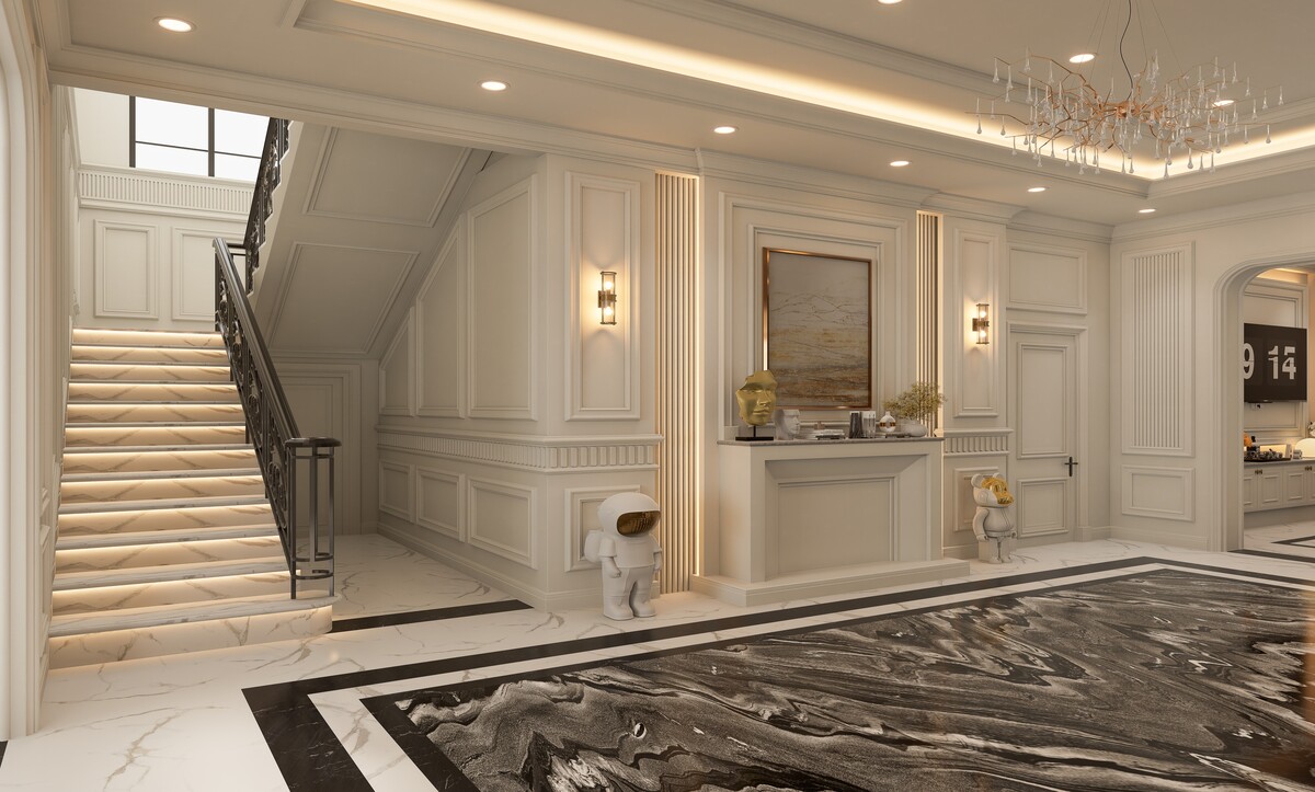 تصميم داخلي رخام مخصص