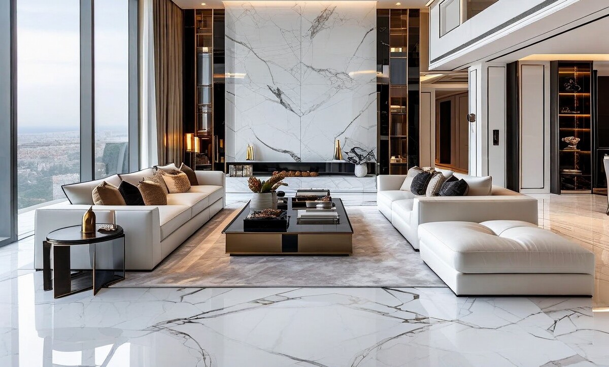 تصميم منزل رخام حديث