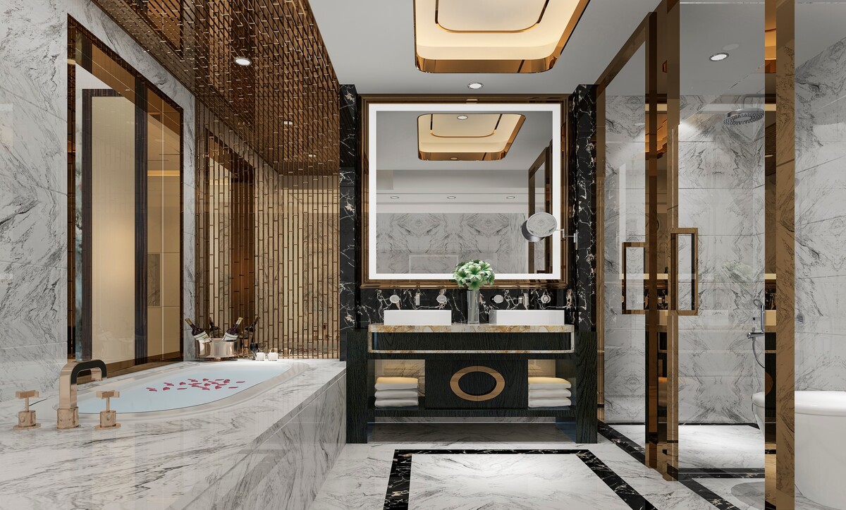 تصميم حمام رخام