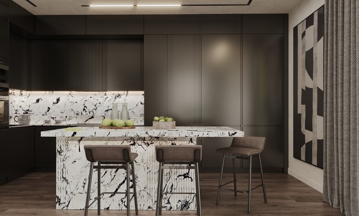 تجديد مطبخ رخام