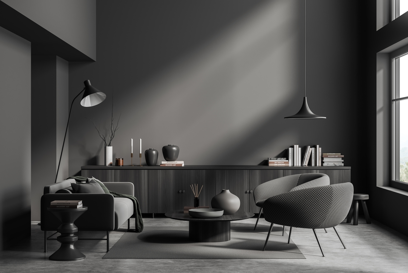 interior black and white design