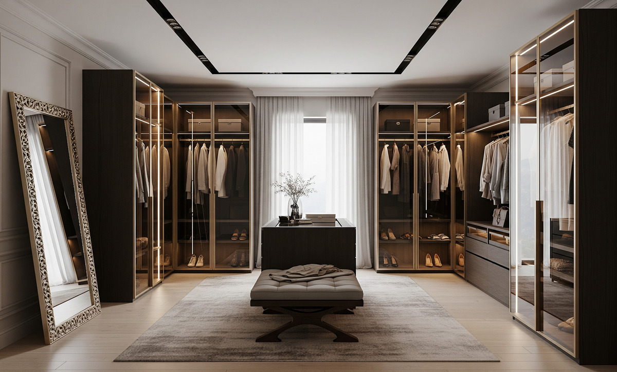 giyinme odalı yatak odası planı