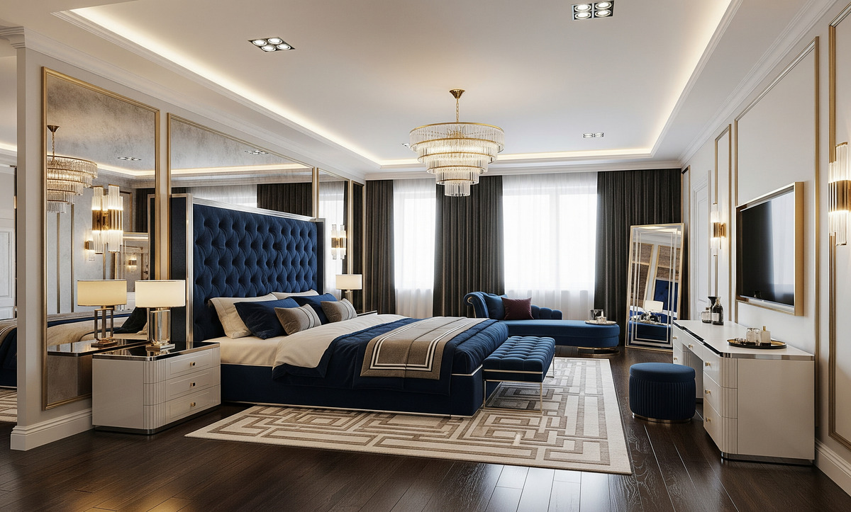 Modern Art Deco yatak odası