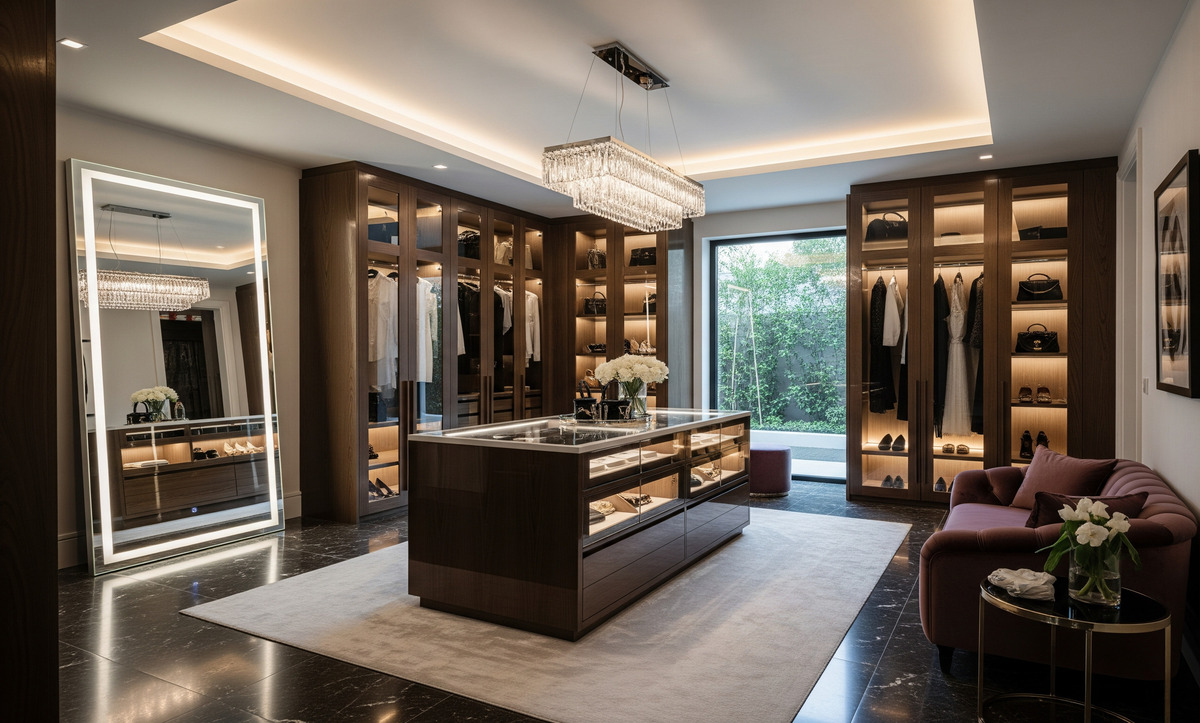 yürüyüş dolaplı giyinme odası