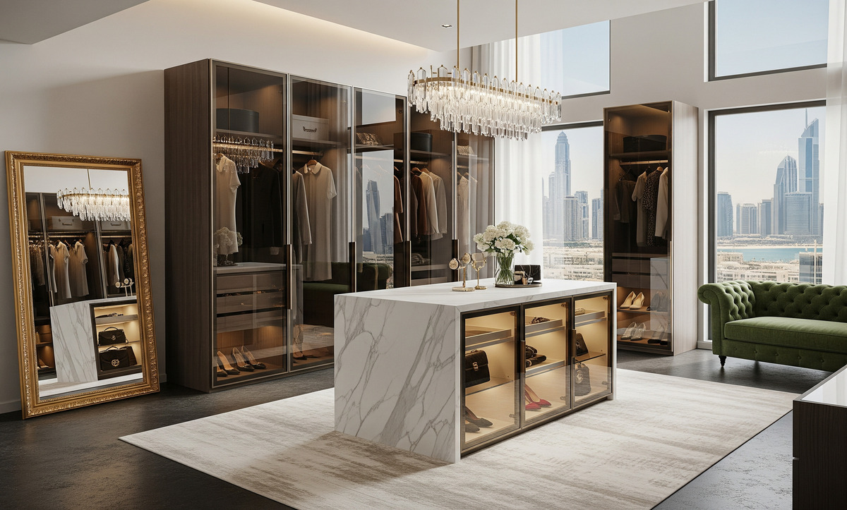 modern giyinme odası