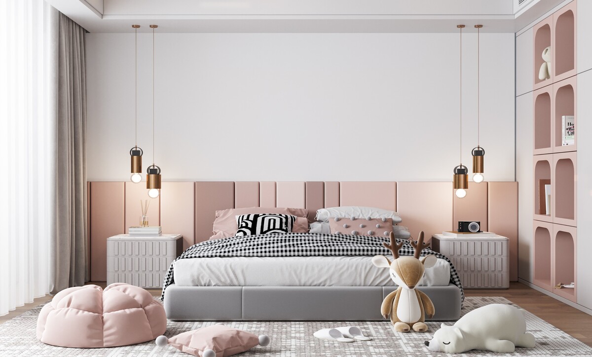panelled kids bedroom
