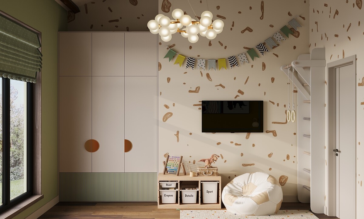 kids playroom wall design