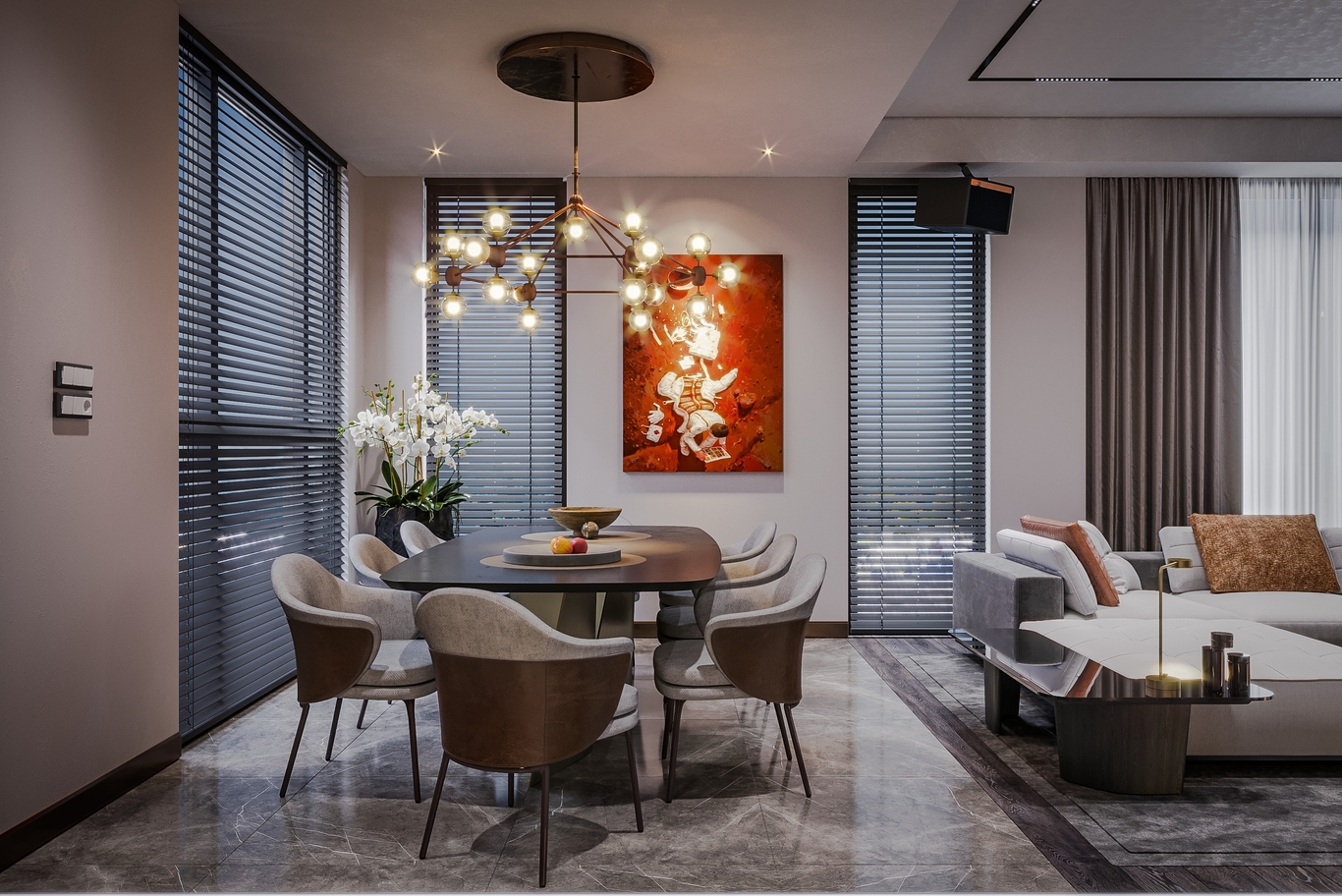 أفكار تصميم غرفة الطعام