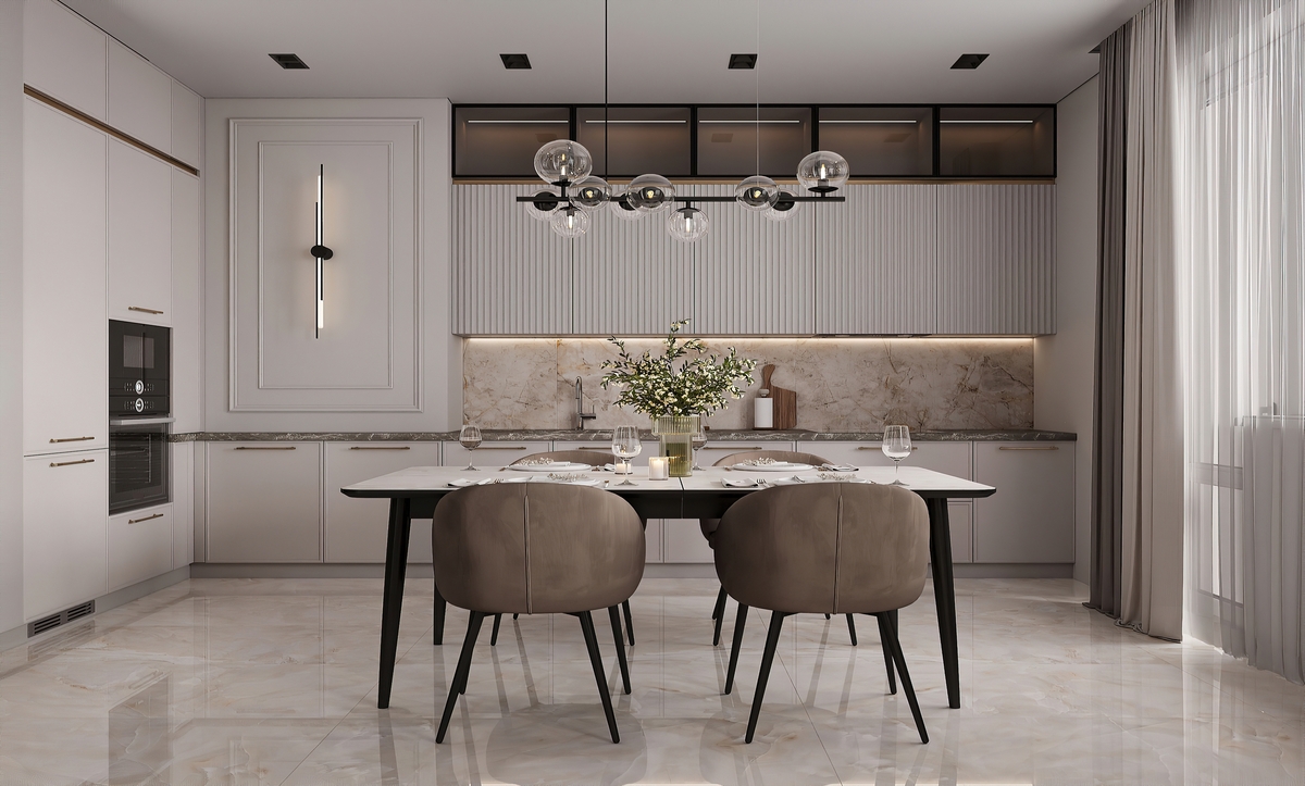 marble and gold interior style
