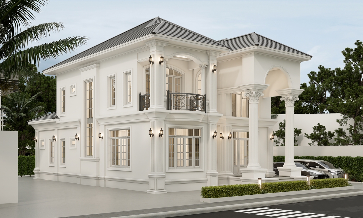 İtalyan tarzı villa girişi