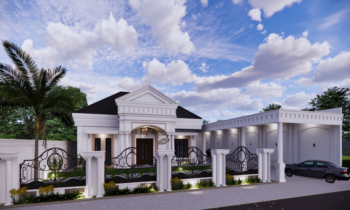 Görkemli villa giriş fikirleri