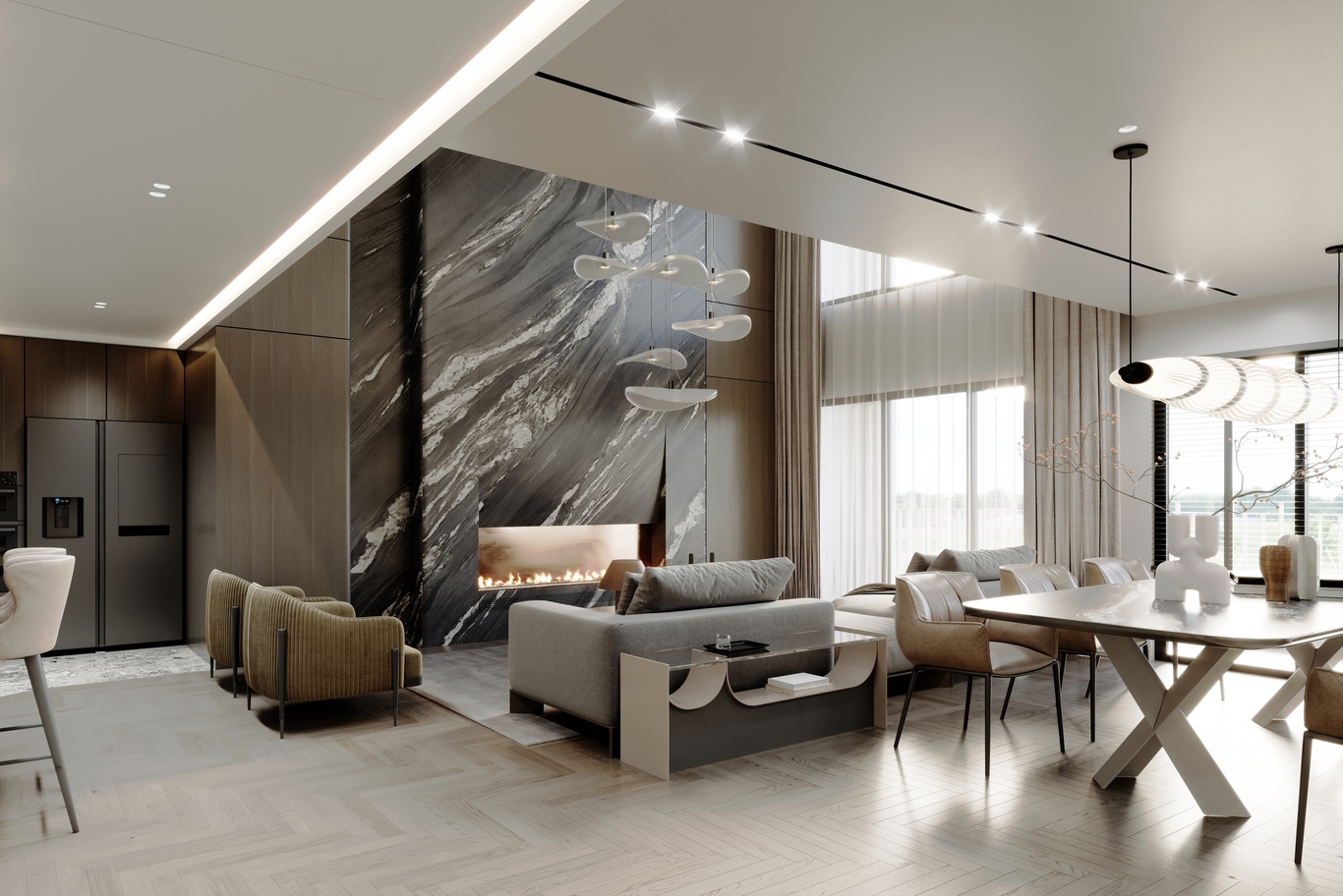 modern villa interior design