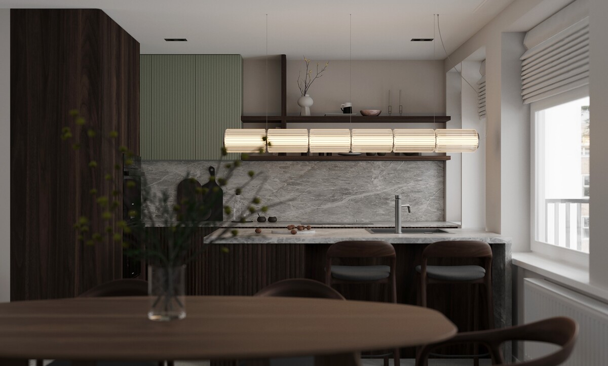 grey marble kitchen design