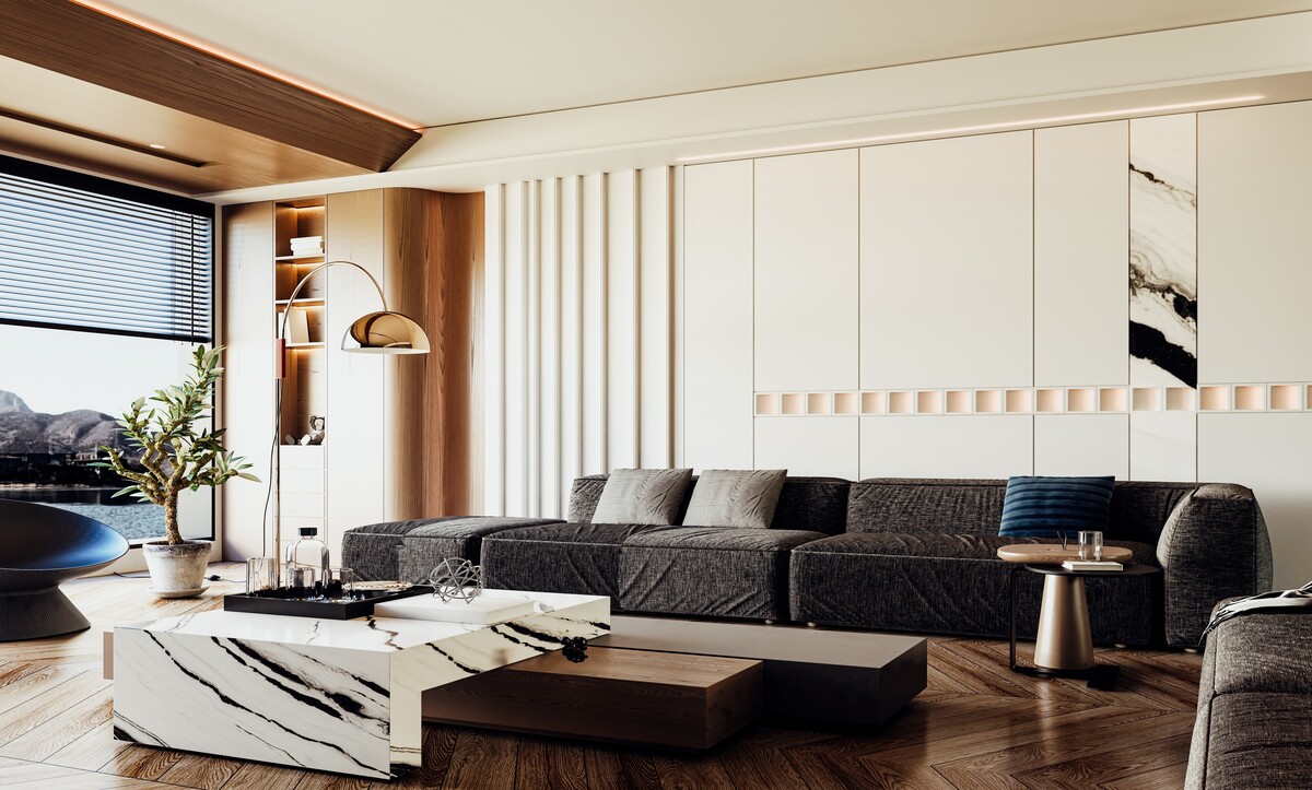 concealed storage wall design
