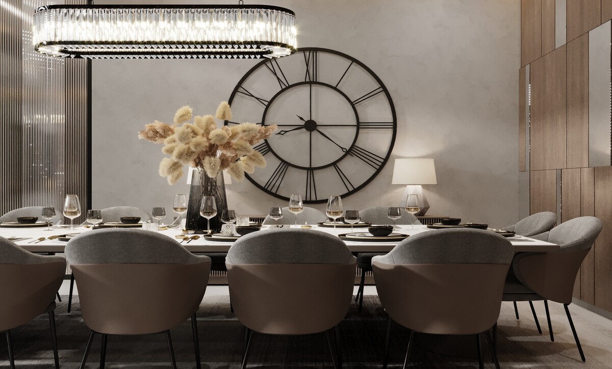 symmetrical dining room design