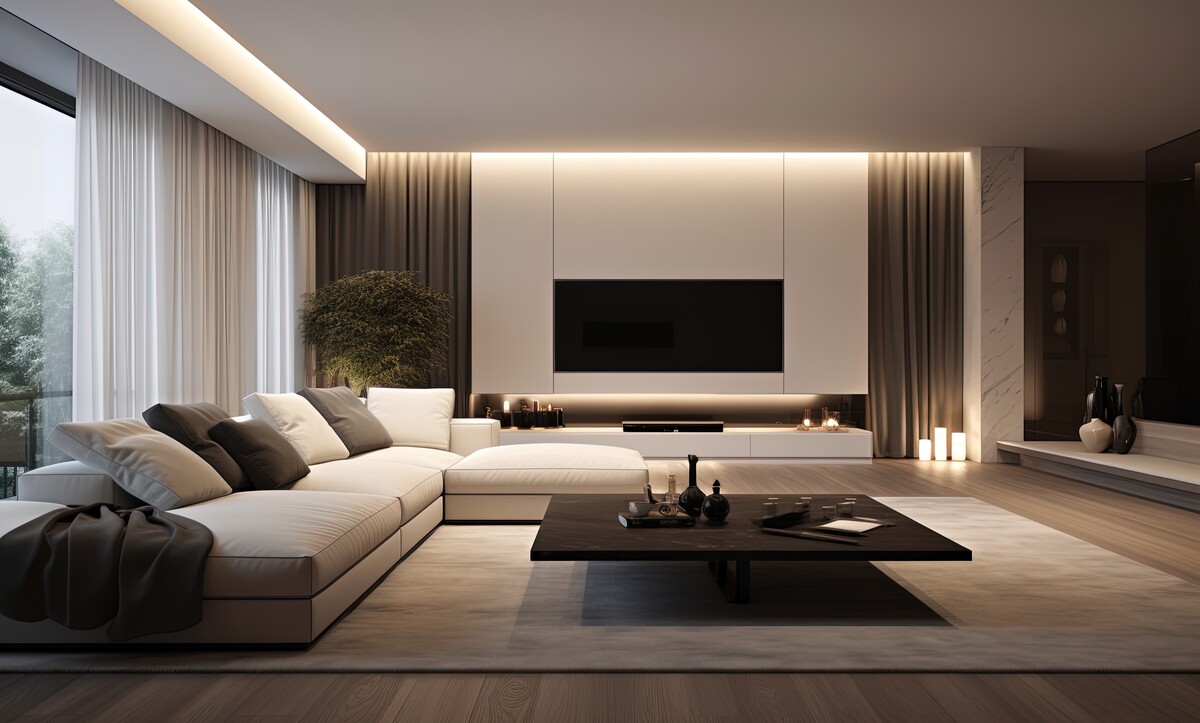 living room media wall design
