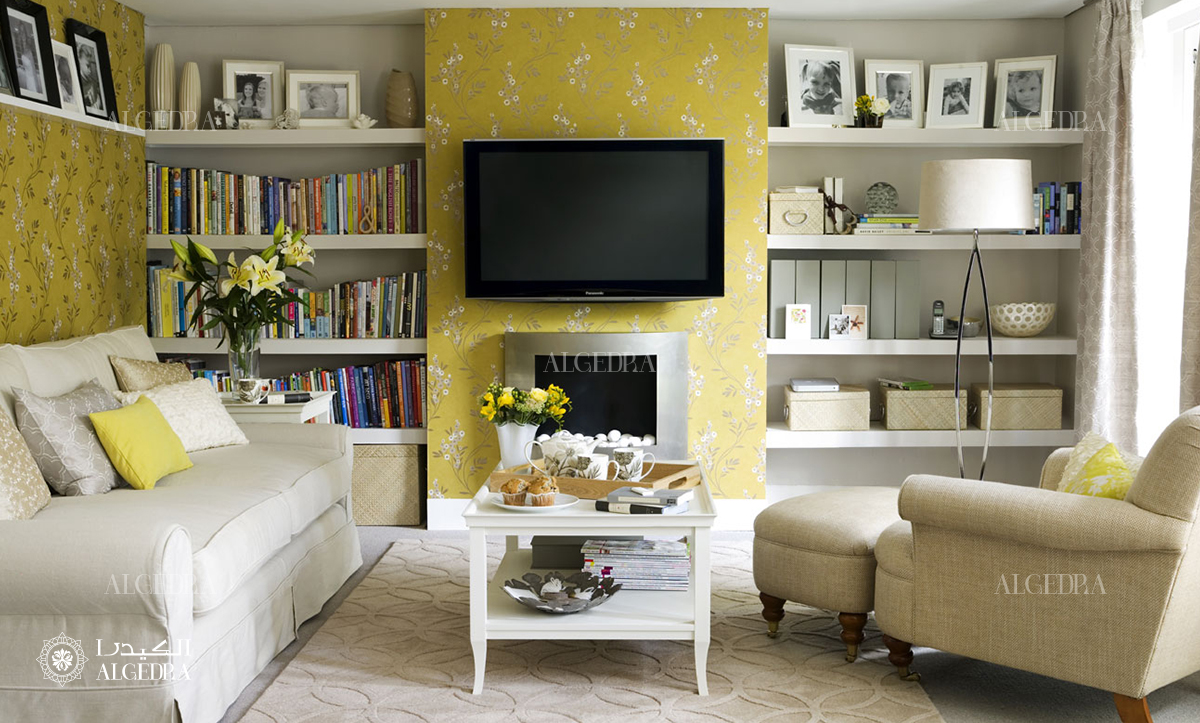 bright yellow living room walls color combinations