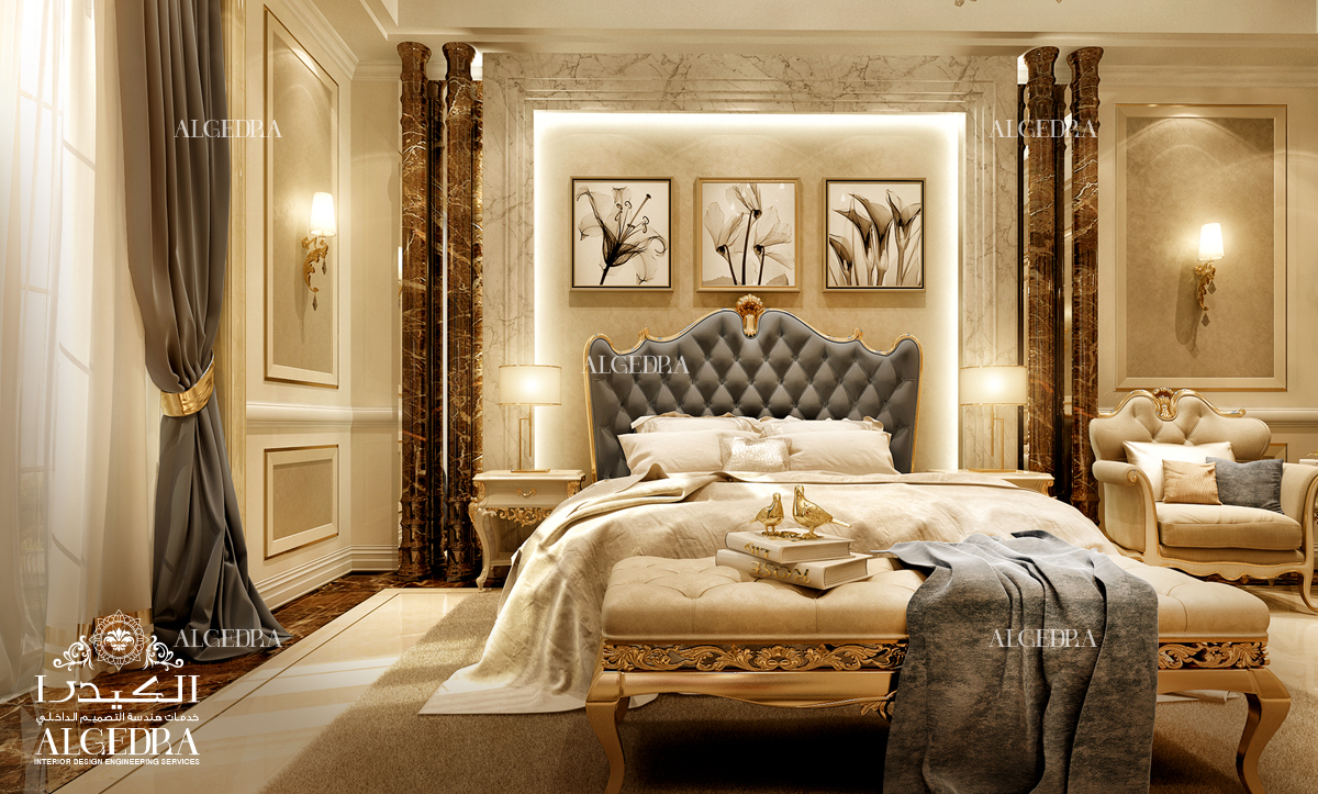 Royal Decor Luxury Furniture Wooden Black Fusion Sparkle Bedroom Set