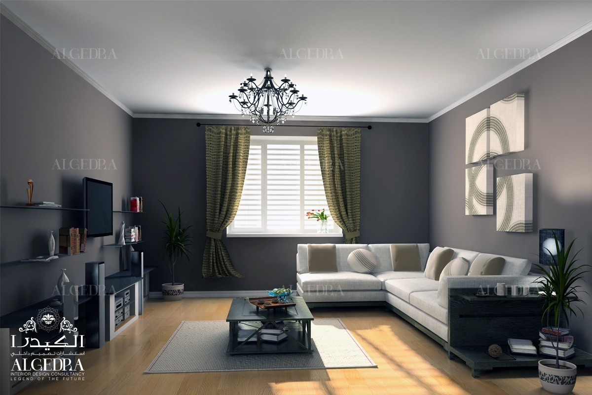 grey color sitting room